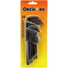 Juego llaves Allen largas OREWORK 10 pz