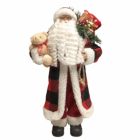 Santa Claus Papa Noel con osito de peluche 30cm