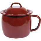 PUCHERO ESMALTE CLASICO MARRON 1,5 L - LA ESTRELLA