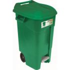 Contenedor / Cubo basura verde ruedas + pedal prot. rayos UVA -  Tayg - 120 L