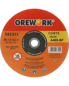 Disco corte OREWORK PRO inox A60S-BF 125x1,2x22,2 mm