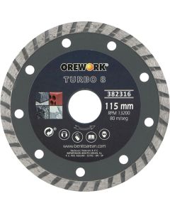 Disco diamante turbo OREWORK 115 mm 8mm