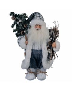 Santa Claus Papa Noel Con Ramas 30cm