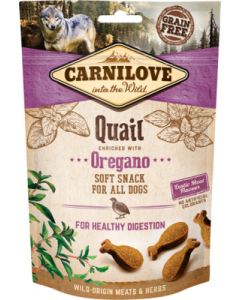 CARNILOVE SNACK PERRO SABORES-200 gr-Semi-Moist Quail with Oregano