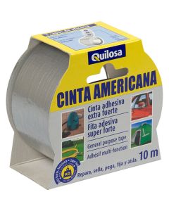 Cinta americana Quilosa color plata 50mm x10 m