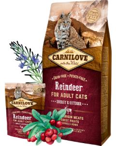 CARNILOVE PIENSO PARA GATOS SABORES-400 gr-Reindeer