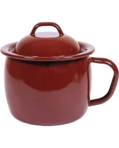 PUCHERO ESMALTE CLASICO MARRON 1,5 L - LA ESTRELLA