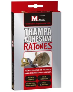 TRAMPA ADHESIVA RATONES - MASSÓ - 4 UD