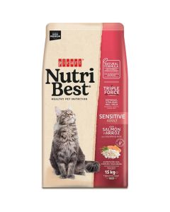 NUTRIBEST CAT ADULT SENSITIVE SALMON&RICE 15KG