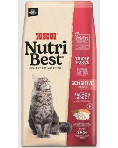 NUTRIBEST CAT ADULT SENSITIVE SALMON&RICE 2 KG