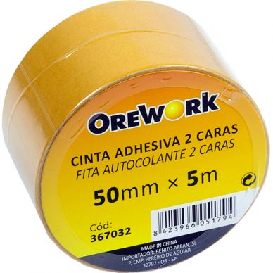 Cinta adhesiva Orework 2 caras 5 m x 50 mm