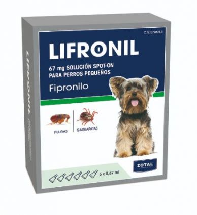 Lifronil Perros 2 a 10kg (6 pipetas) -  Zotal
