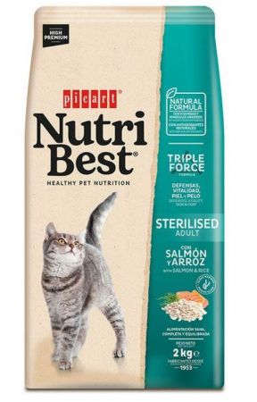 NutriBest Cat Sterilised Salmon & Rice - Picart - 2Kg 