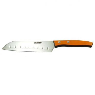 Cuchillo japonés Santoku  naranja 17 cm -OREWORK