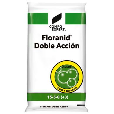 Floranid® Doble Acción 15-5-8 (+3+TE) IBDU + herbicida - Compo Expert - 25 kg
