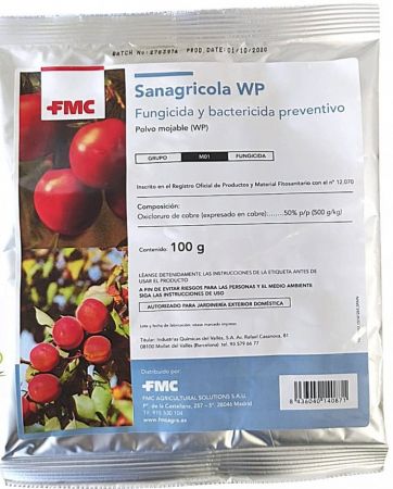 Sanagricola WP Fungicida y bactericida preventivo - FMC - 100g 