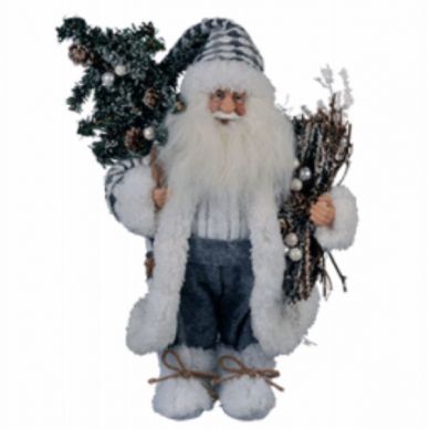 Santa Claus Papa Noel Con Ramas 30cm