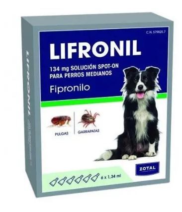 Lifronil Perros + 10 a 20Kg (6 pipetas) -  Zotal 
